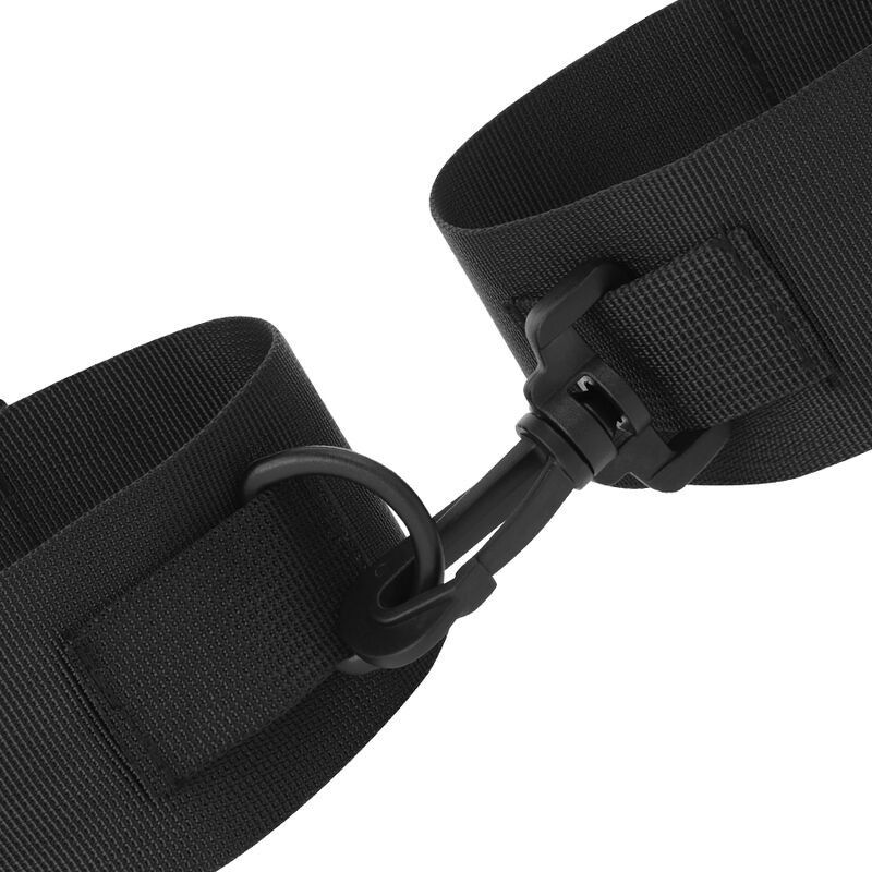 DARKNESS - BLACK NYLON ANKLE CUFFS DARKNESS BONDAGE - 3