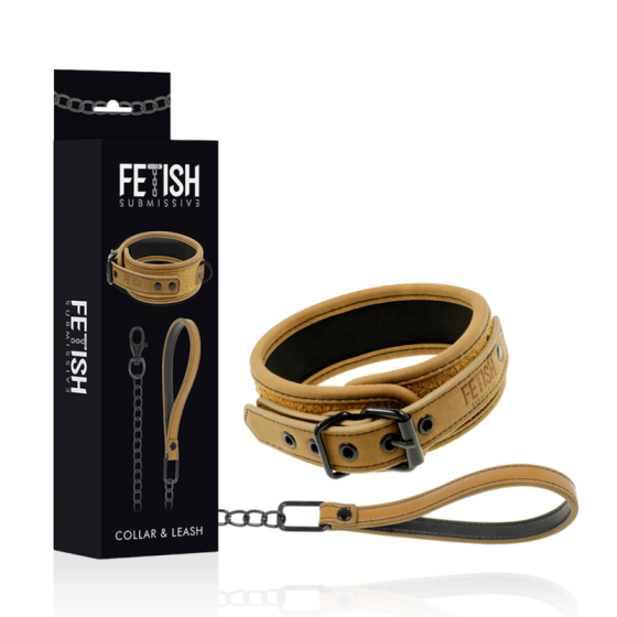 FETISH SUBMISSIVE ORIGEN - NEOPRENE LINED NECKLACE WITH CHAIN FETISH SUBMISSIVE ORIGIN - 1