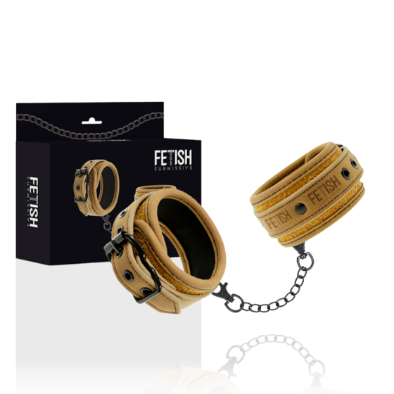 FETISH SUBMISSIVE ORIGEN - VEGAN LEATHER HANDCUFFS WITH NEOPRENE LINING FETISH SUBMISSIVE ORIGIN - 1