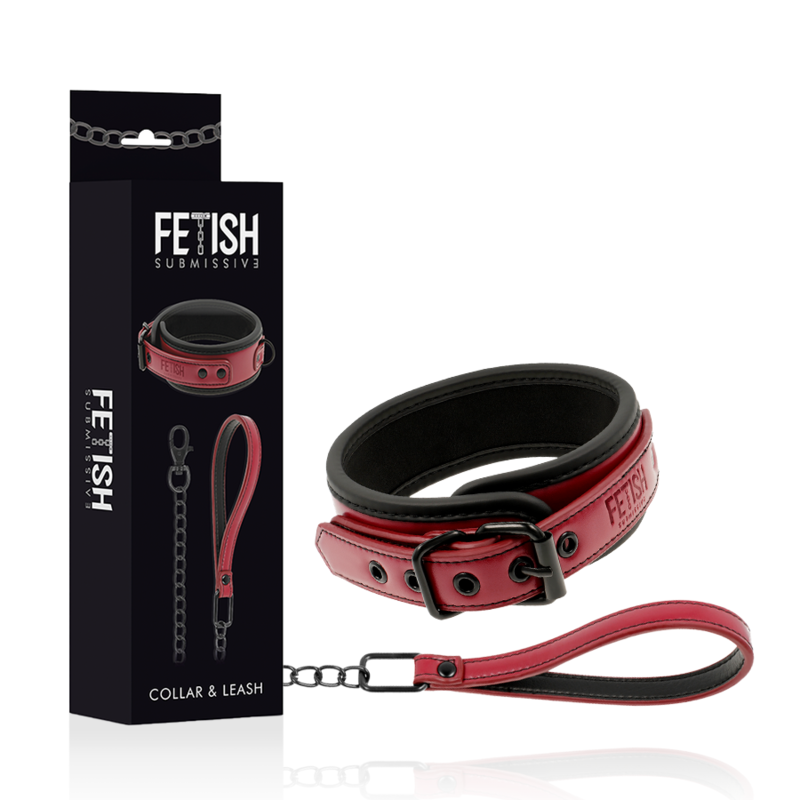 FETISH SUBMISSIVE DARK ROOM - NEOPRENE LINING CHAIN NECKLACE FETISH SUBMISSIVE DARK ROOM - 1