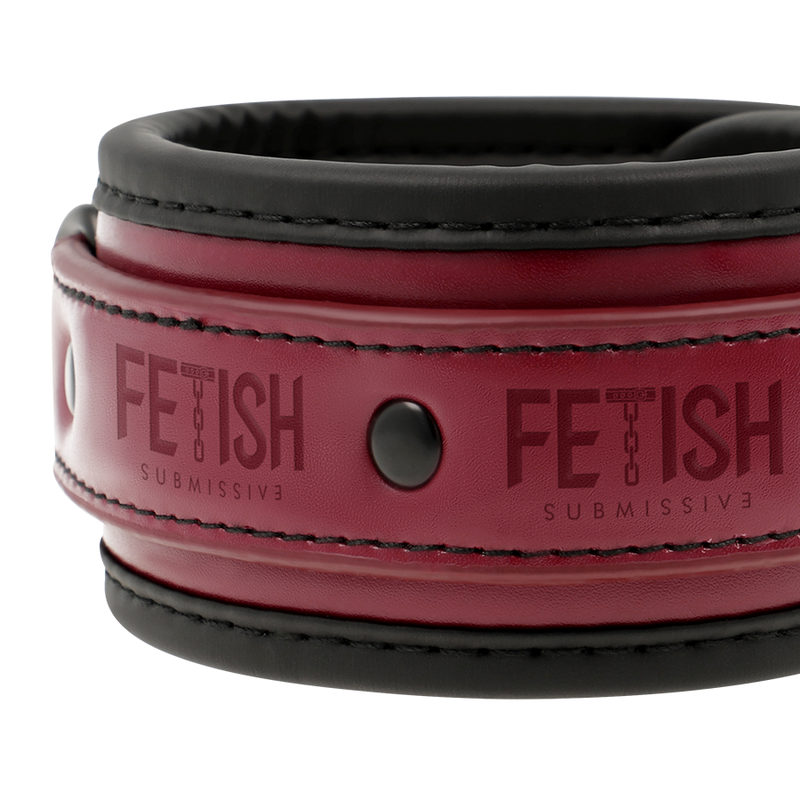 FETISH SUBMISSIVE DARK ROOM - VEGAN LEATHER ANKLE HANDCUFFS WITH NEOPRENE LINING FETISH SUBMISSIVE DARK ROOM - 7
