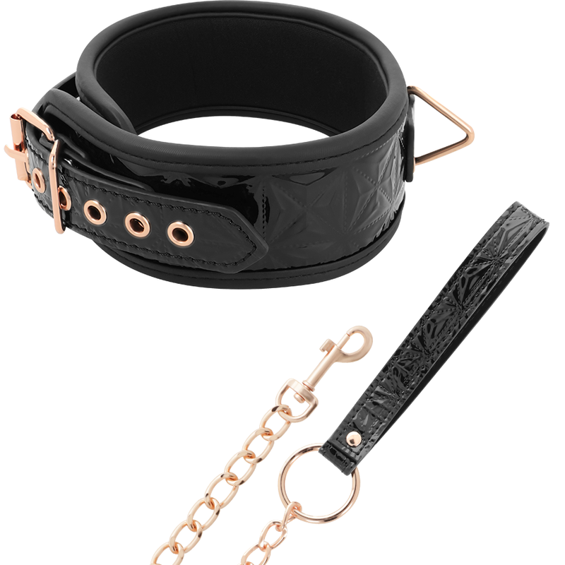 BEGME - BLACK EDITION PREMIUM VEGAN LEATHER COLLAR WITH NEOPRENE LINING BEGME BLACK EDITION - 1