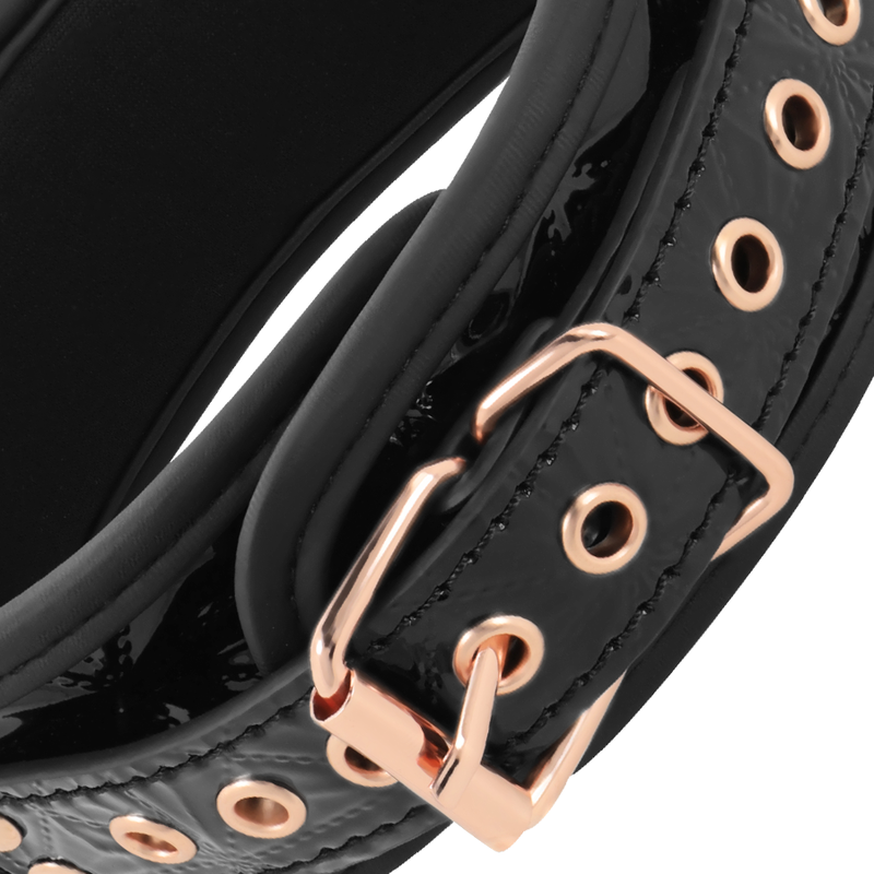 BEGME - BLACK EDITION PREMIUM VEGAN LEATHER COLLAR WITH NEOPRENE LINING BEGME BLACK EDITION - 5