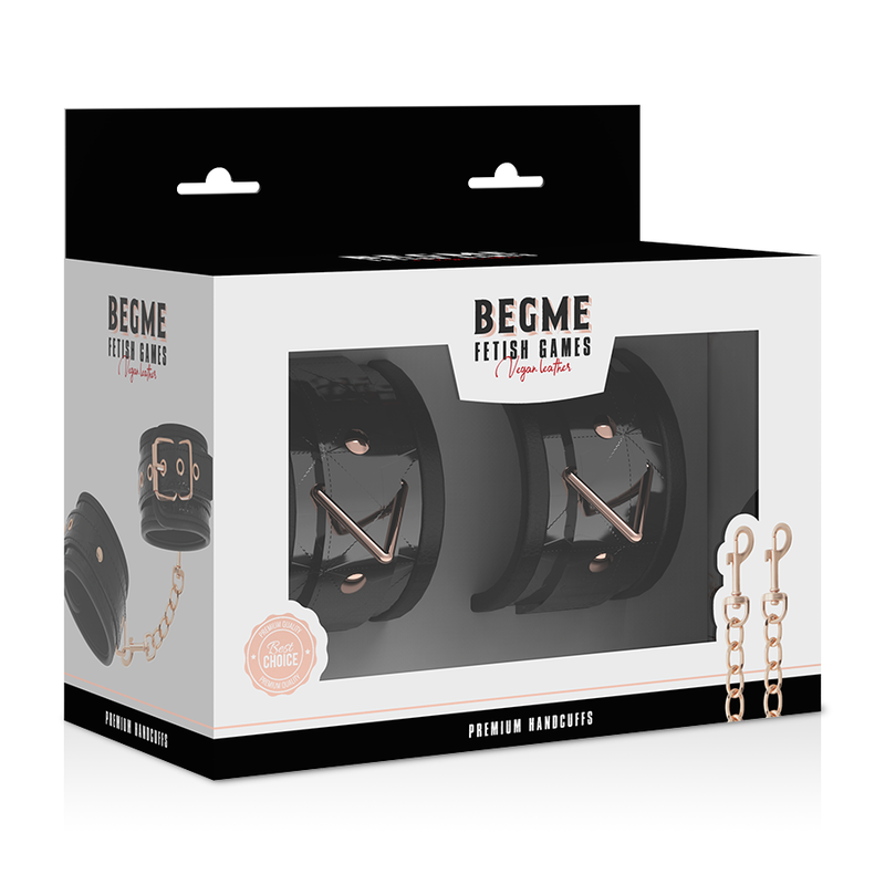 BEGME -  BLACK EDITION PREMIUM HANDCUFFS WITH NEOPRENE LINING BEGME BLACK EDITION - 8