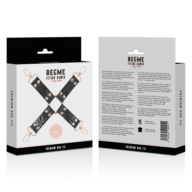 BEGME - BLACK EDITION VEGAN LEATHER HOG TIE BEGME BLACK EDITION - 5