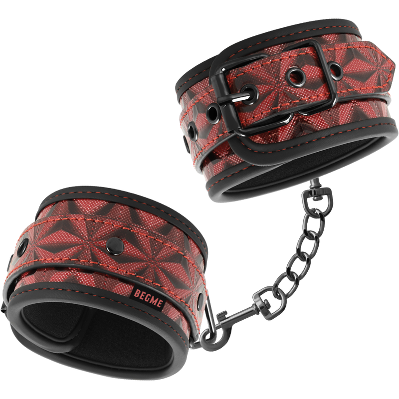 BEGME - RED EDITION PREMIUM HANDCUFFS WITH NEOPRENE LINING BEGME RED EDITION - 1