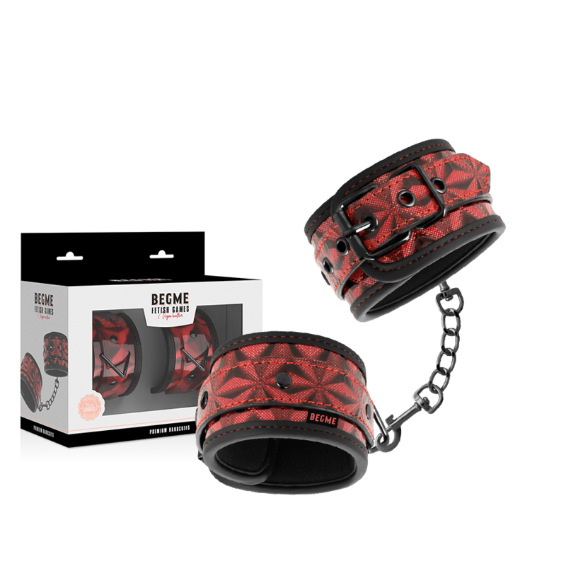 BEGME - RED EDITION PREMIUM HANDCUFFS WITH NEOPRENE LINING BEGME RED EDITION - 2