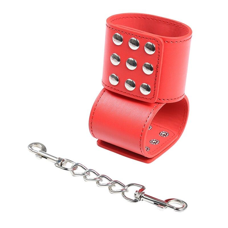 OHMAMA FETISH - RED HANDCUFFS WITH SNAP CLOSURE OHMAMA FETISH - 1