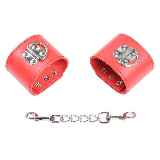 OHMAMA FETISH - RED HANDCUFFS WITH SNAP CLOSURE OHMAMA FETISH - 8