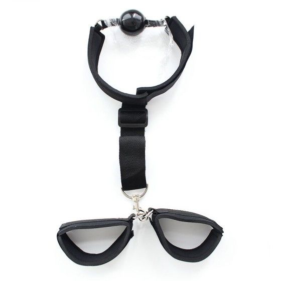 OHMAMA FETISH - FETISH NEOPRENE GAG WITH HAND CUFFS OHMAMA FETISH - 8