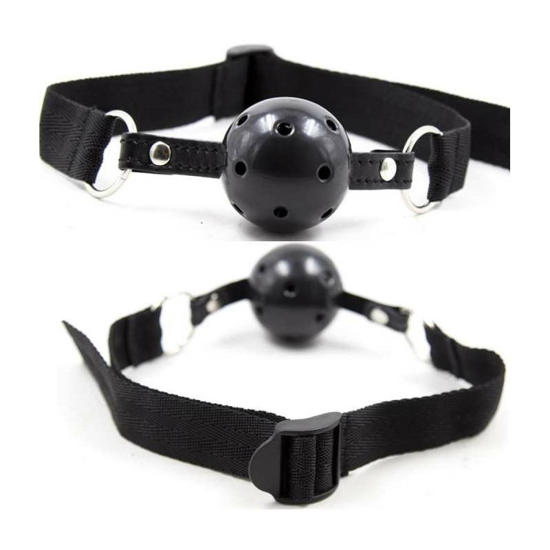 OHMAMA FETISH BLACK FABRIC BREATHABLE BALL GAG OHMAMA FETISH - 1