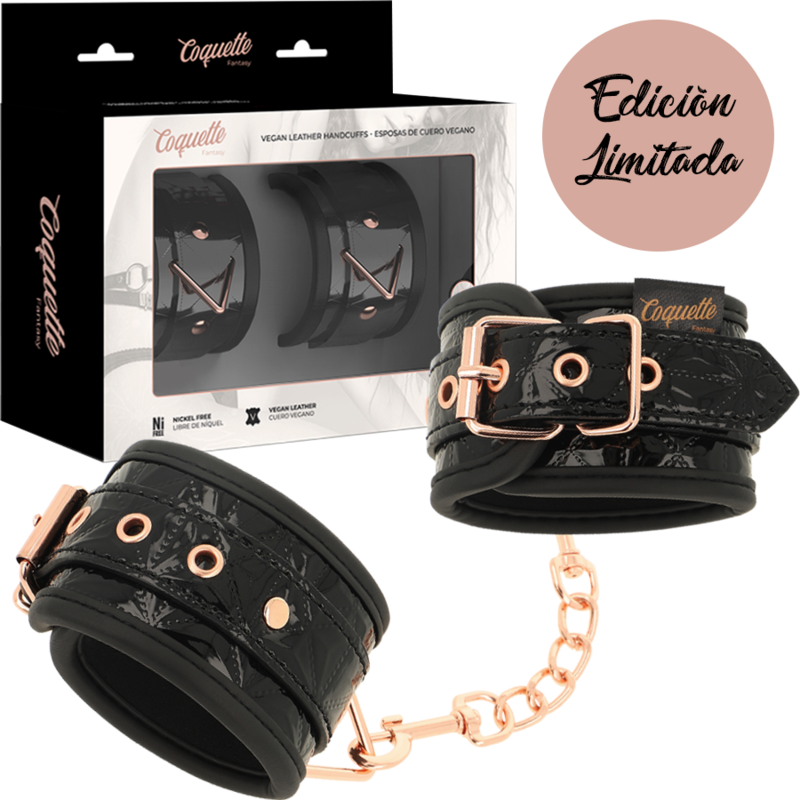 COQUETTE CHIC DESIRE - BLACK EDITION HANDCUFFS WITH NEOPRENE LINING COQUETTE FANTASY - 2