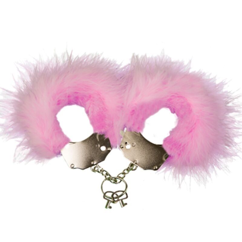 ADRIEN LASTIC - METAL HANDCUFFS WITH PINK FEATHERS ADRIEN LASTIC - 1