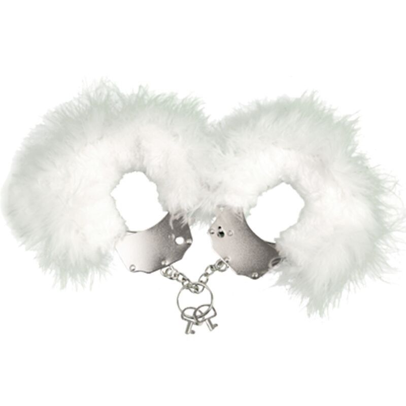 ADRIEN LASTIC - METAL HANDCUFFS WITH WHITE FEATHERS ADRIEN LASTIC - 1