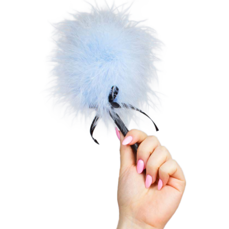 SECRETPLAY - LIGHT BLUE MARABOU DUSTER