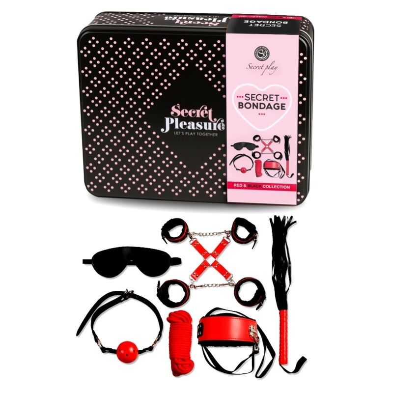 SECRETPLAY - BDSM SET 6 PCS RED COLLECTION SECRETPLAY 100% FETISH - 2