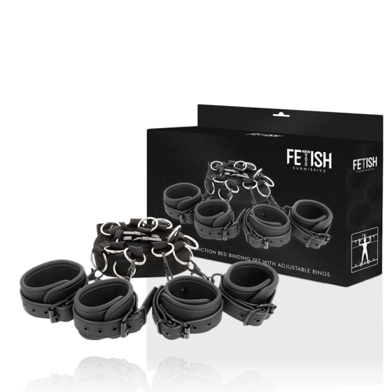 FETISH SUBMISSIVE - LUXURY BED TIES SET WITH NOPRENE LINING