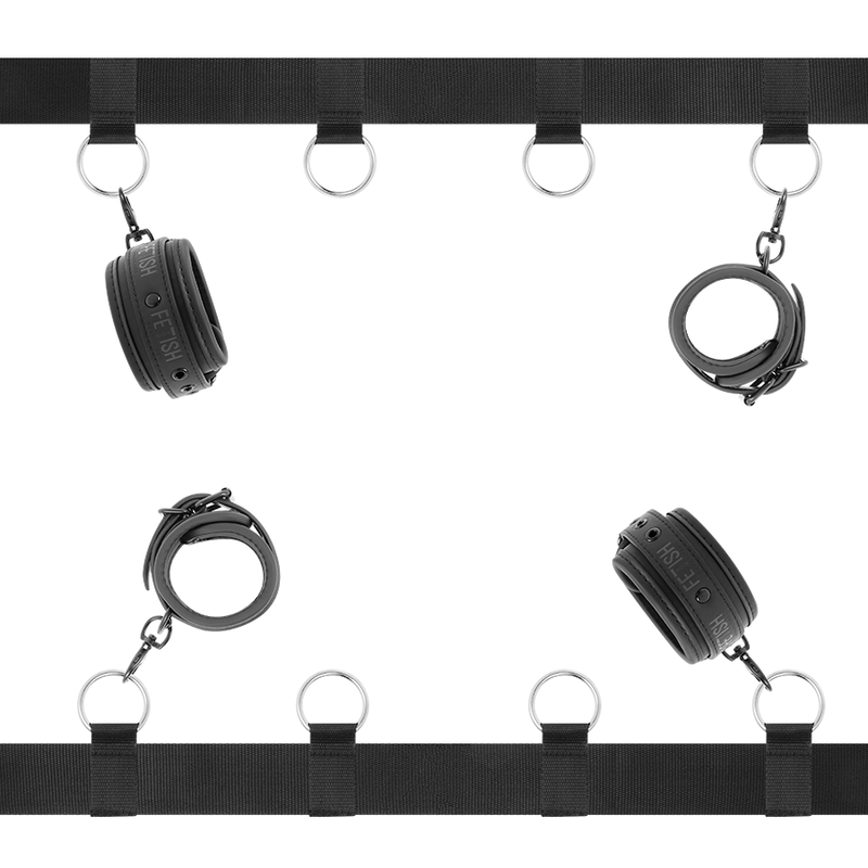 FETISH SUBMISSIVE - LUXURY BED TIES SET WITH NOPRENE LINING FETISH SUBMISSIVE BONDAGE - 2