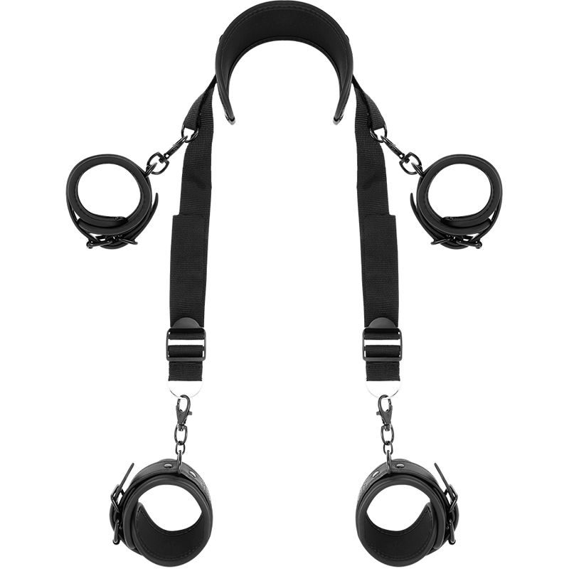 FETISH SUBMISSIVE - MASTER POSITION WITH 4 NOPRENE-LINED HANDCUFFS FETISH SUBMISSIVE BONDAGE - 2