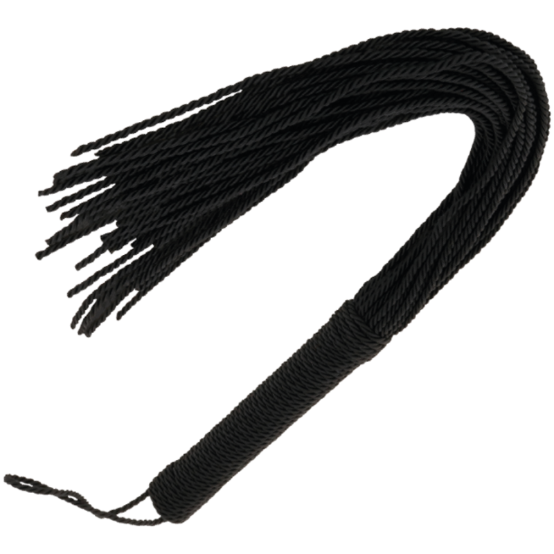 DARKNESS - BLACK BONDAGE WHIP 50CM DARKNESS SENSATIONS - 2