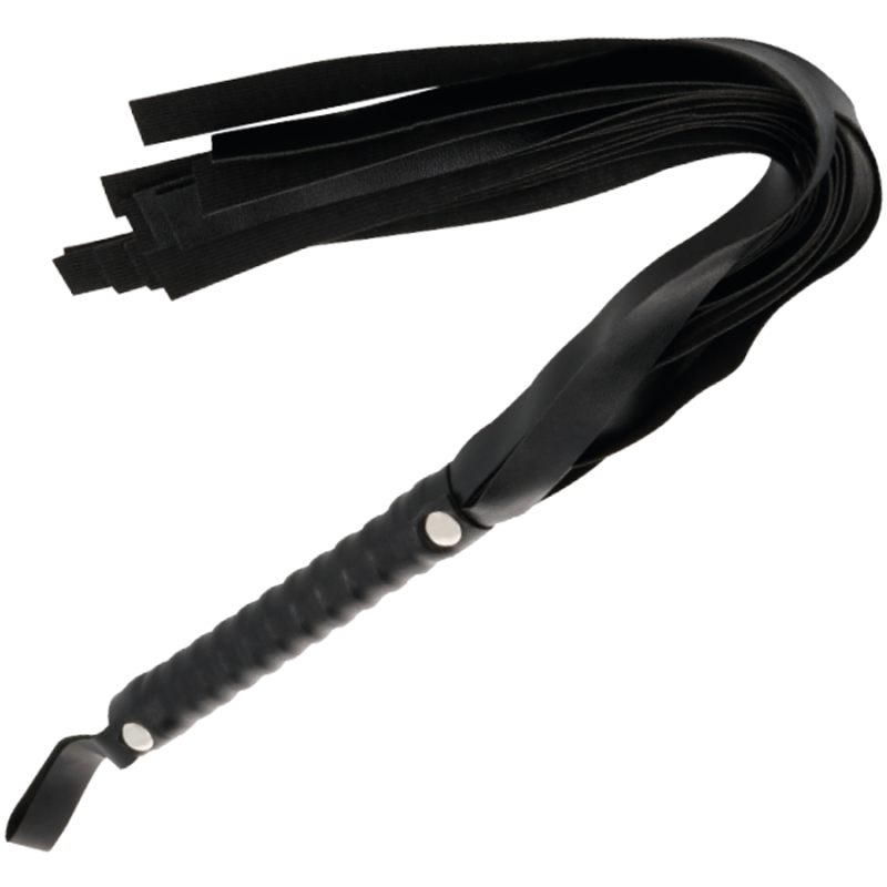 DARKNESS - BLACK BONDAGE WHIP 51 CM DARKNESS SENSATIONS - 1