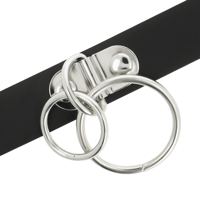 COQUETTE - CHIC DESIRE DOUBLE RING VEGAN LEATHER CHOKER COQUETTE ACCESSORIES - 4