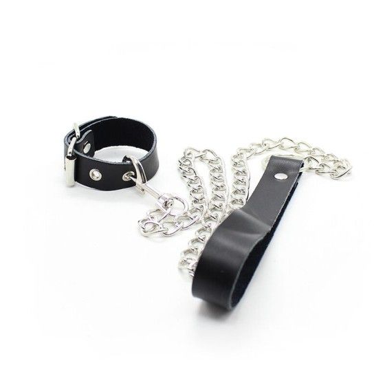 OHMAMA FETISH - PENIS NECKLACE AND LEATHER STRAP WITH METAL CHAIN OHMAMA FETISH - 2