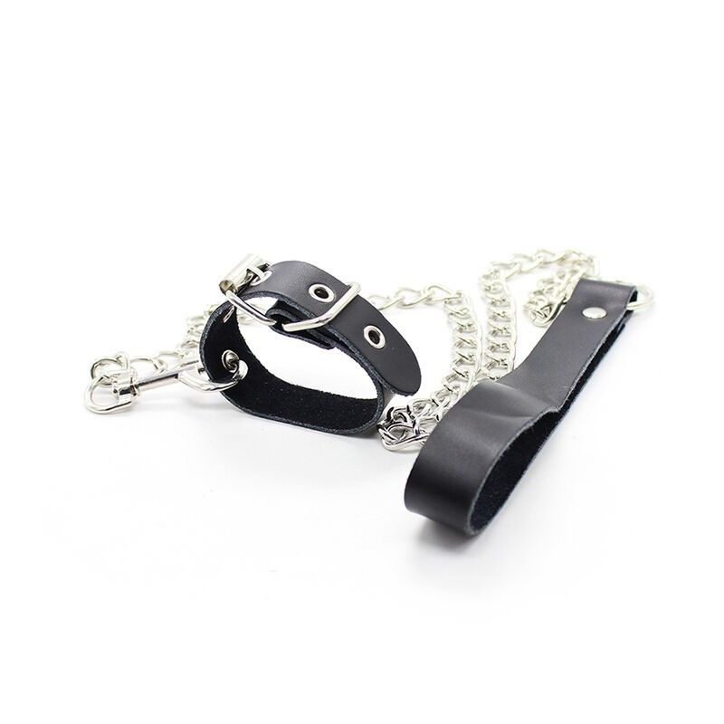 OHMAMA FETISH - PENIS NECKLACE AND LEATHER STRAP WITH METAL CHAIN OHMAMA FETISH - 3