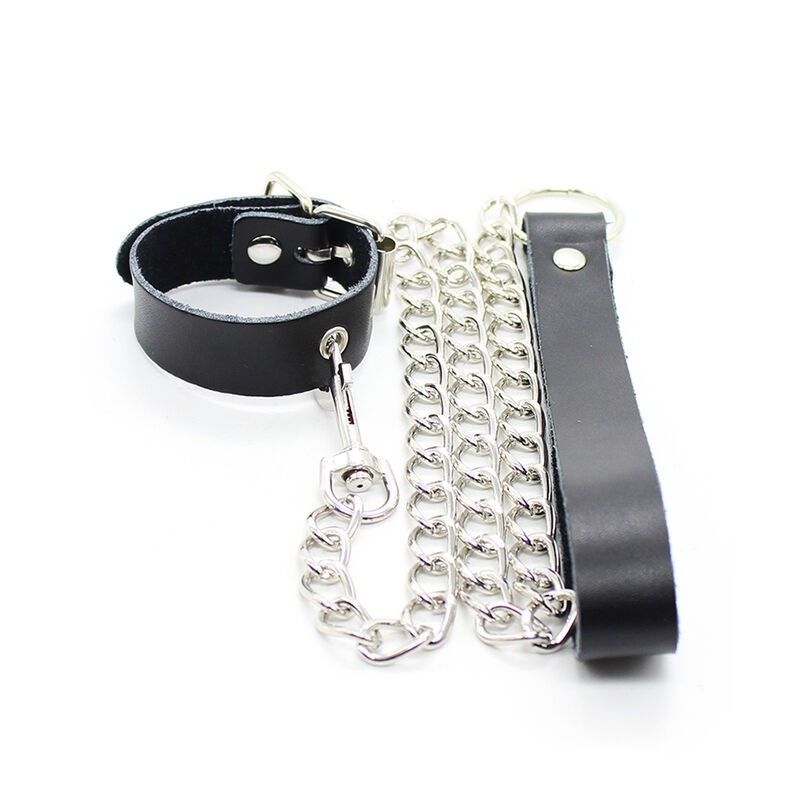 OHMAMA FETISH - PENIS NECKLACE AND LEATHER STRAP WITH METAL CHAIN OHMAMA FETISH - 4