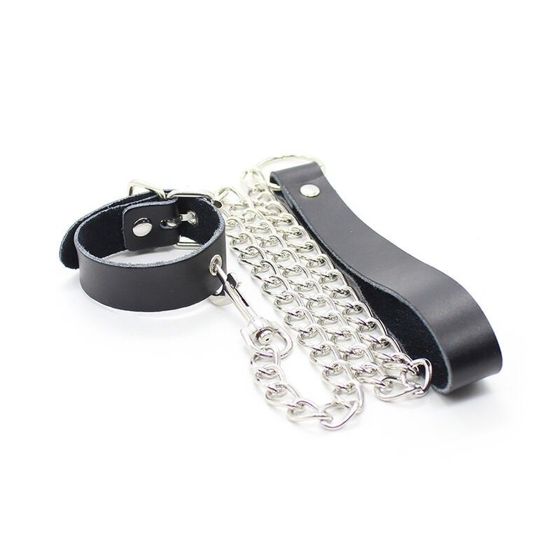 OHMAMA FETISH - PENIS NECKLACE AND LEATHER STRAP WITH METAL CHAIN OHMAMA FETISH - 5
