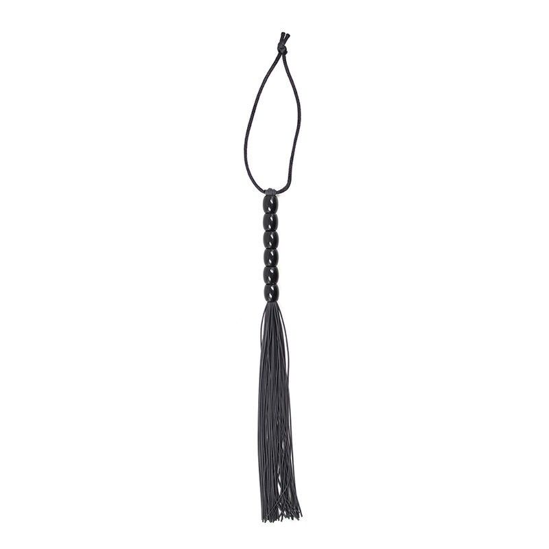 OHMAMA FETISH RIBBED SILICONE HANDLE FLOGGER 22 CM OHMAMA ANAL - 3