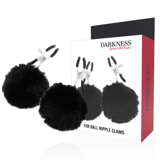 DARKNESS - NIPPLE CLAMPS WITH POM POMS 1 DARKNESS SENSATIONS - 1