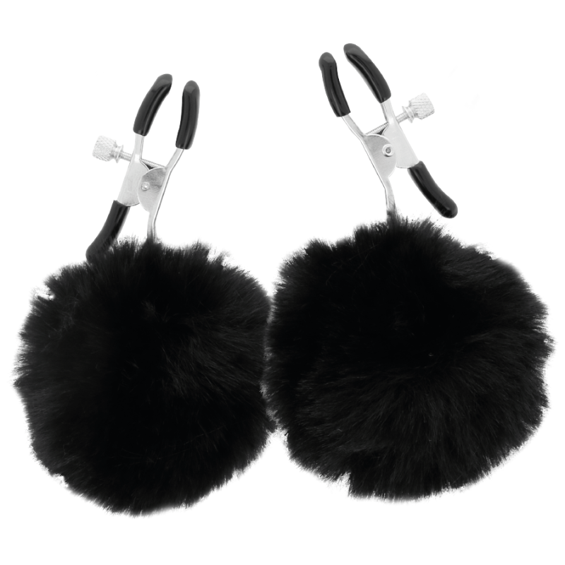 DARKNESS - NIPPLE CLAMPS WITH POM POMS 1 DARKNESS SENSATIONS - 2