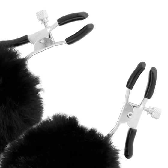 DARKNESS - NIPPLE CLAMPS WITH POM POMS 1 DARKNESS SENSATIONS - 3