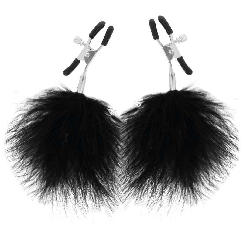 DARKNESS - POM-POM NIPPLE Clamps 2 DARKNESS SENSATIONS - 2