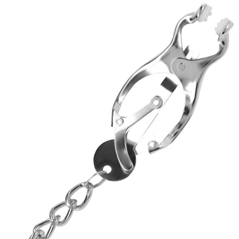 DARKNESS - METAL NIPPLE CLAMP WITH CHAIN DARKNESS BONDAGE - 4