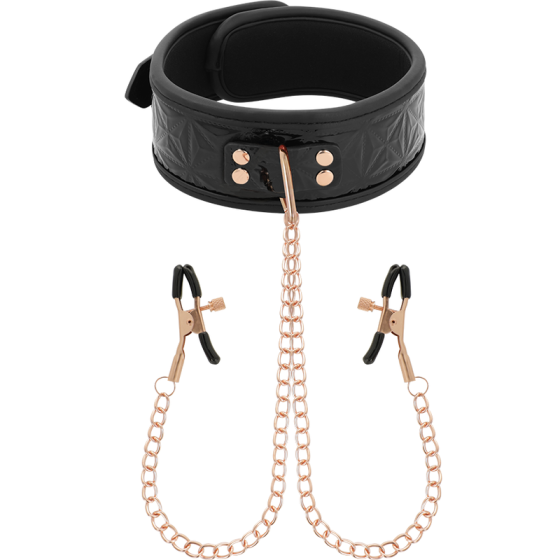BEGME - BLACK EDITION COLLAR WITH NIPPLE CLAMPS WITH NEOPRENE LINING BEGME BLACK EDITION - 1