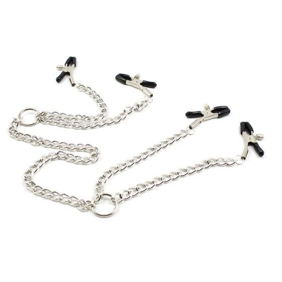 OHMAMA FETISH - 4 NIPPLE Clamps WITH CHAINS OHMAMA FETISH - 1