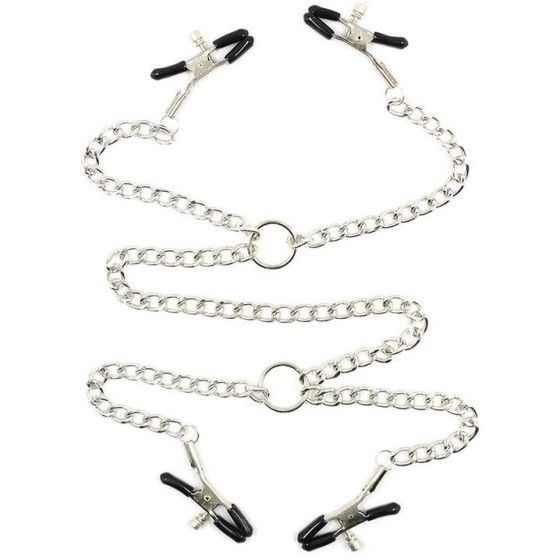 OHMAMA FETISH - 4 NIPPLE Clamps WITH CHAINS OHMAMA FETISH - 2