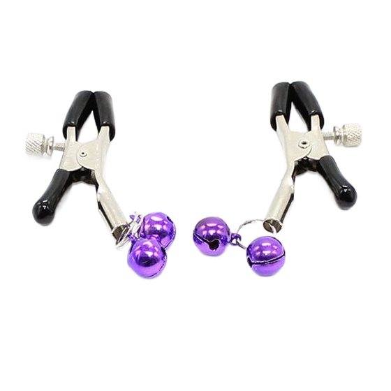 OHMAMA FETISH - NIPPLE Clamps WITH LILAC BELL OHMAMA FETISH - 1