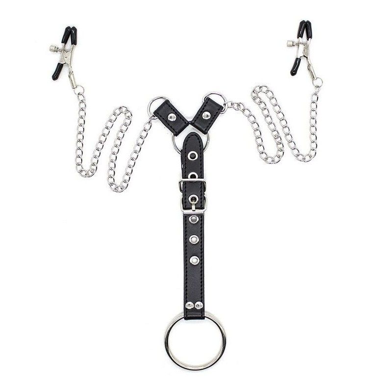 OHMAMA FETISH - NIPPLE Clamps WITH CHAINS AND PENIS RING OHMAMA FETISH - 1