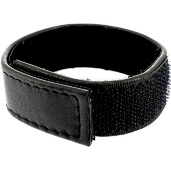 LEATHER BODY - ADJUSTABLE LEATHER STRAP WITH VELCRO FOR PENIS BLACK LEATHER BODY - 1