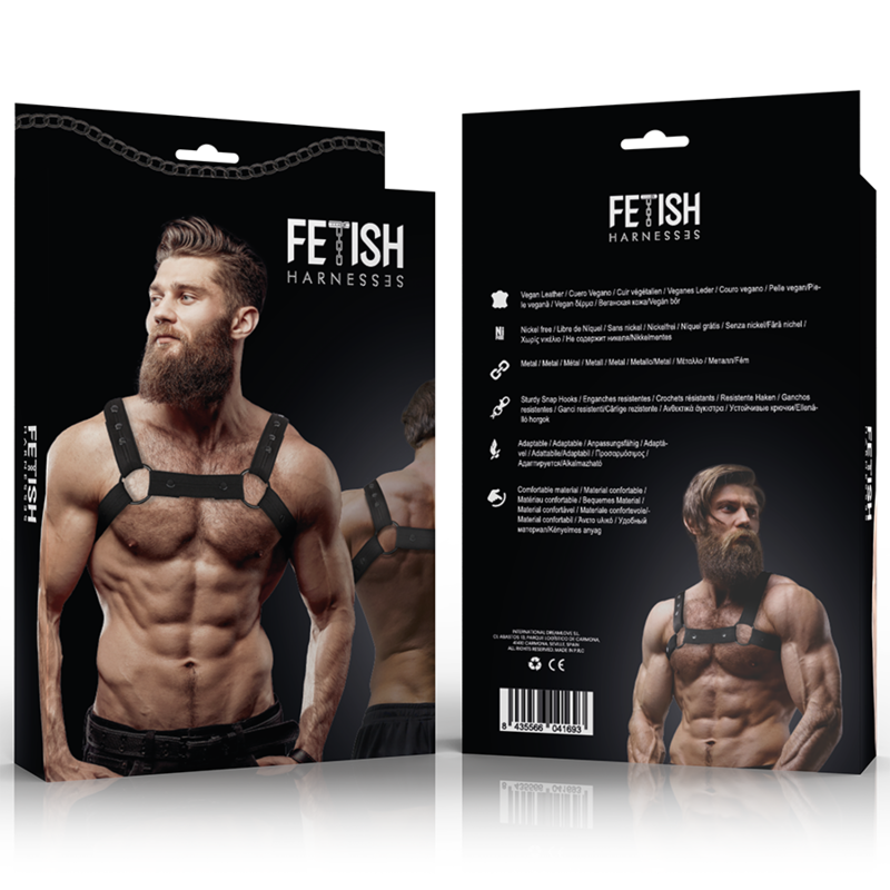 FETISH SUBMISSIVE ATTITUDE - ADJUSTABLE NEOPRENE CHEST SPORTS HARNESS FOR MEN FETISH SUBMISSIVE ATTITUDE - 4