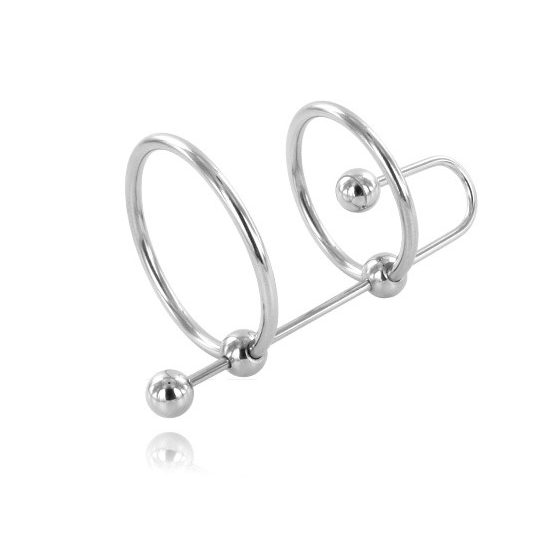 METAL HARD - EXTREME RING WITH URETHRAL STOP