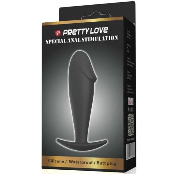 PRETTY LOVE - ANAL PLUG SILICONE PENIS FORM BLACK PRETTY LOVE BOTTOM - 6