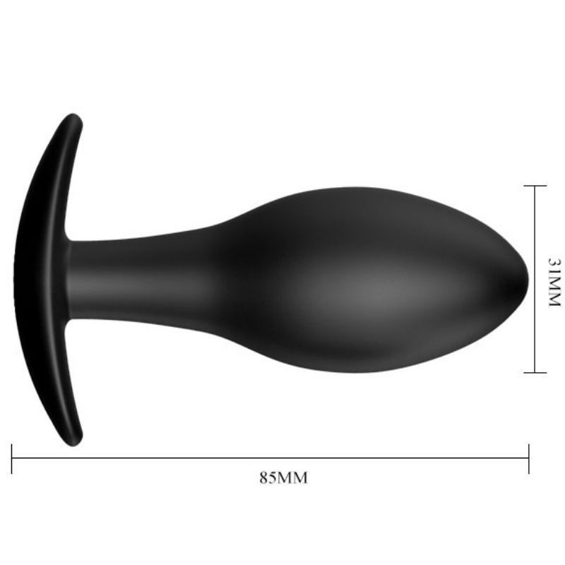 PRETTY LOVE - ANAL PLUG SILICONE ANCHOR 8.5 CM BLACK PRETTY LOVE BOTTOM - 5