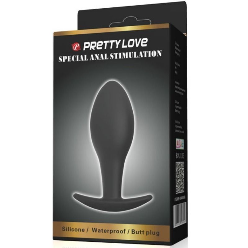 PRETTY LOVE - ANAL PLUG SILICONE ANCHOR 8.5 CM BLACK PRETTY LOVE BOTTOM - 6