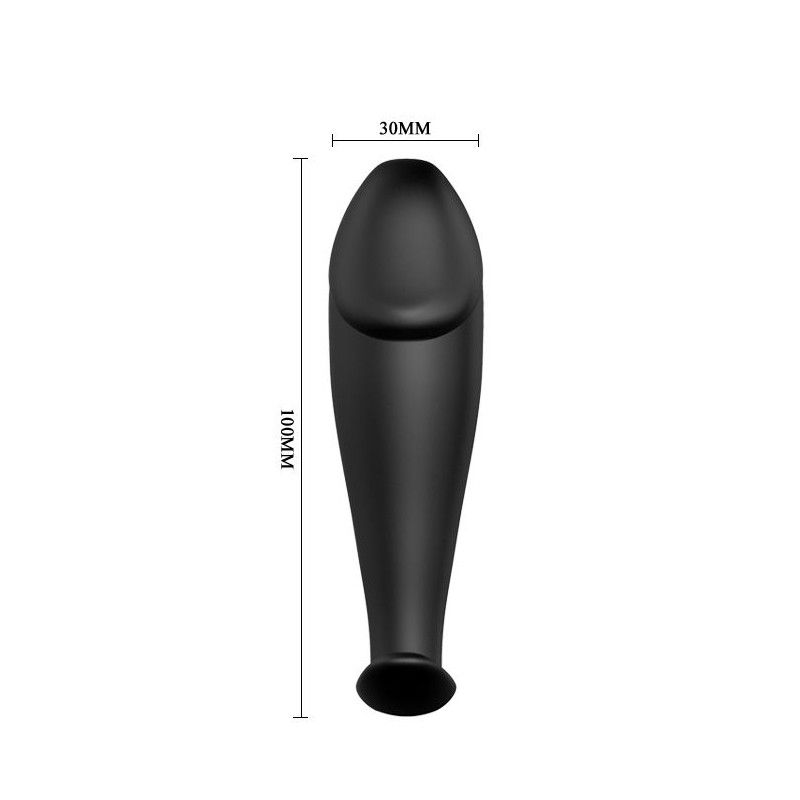 PRETTY LOVE - SILICONE ANAL PLUG PENIS FORM AND 12 VIBRATION MODES BLACK PRETTY LOVE BOTTOM - 4