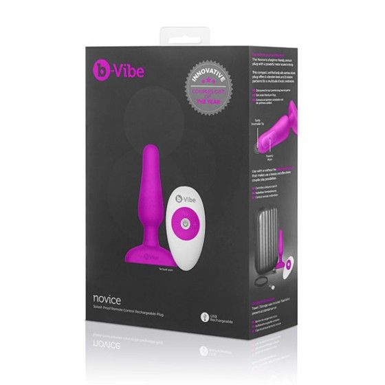 B-VIBE - NOVICE REMOTE CONTROL ANAL PLUG FUCHSIA B-VIBE - 6