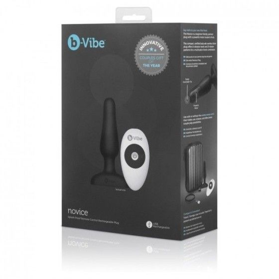 B-VIBE - NOVICE REMOTE CONTROL ANAL PLUG BLACK B-VIBE - 5